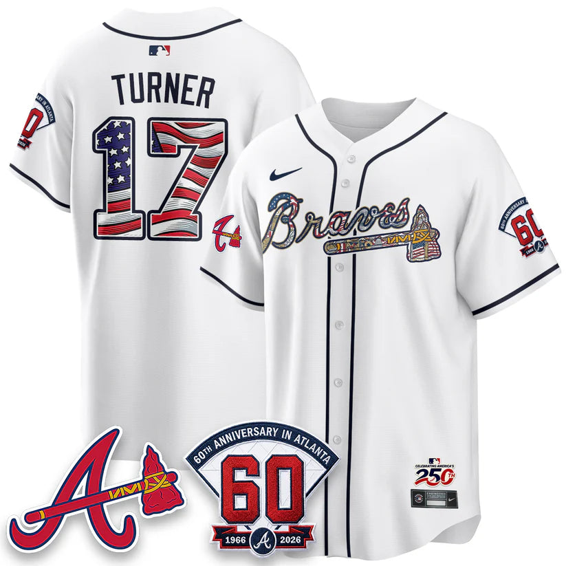 Atlanta Braves 2026 Independence Day USA Vapor Limited Jersey - Stitched