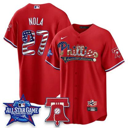 2026 USA 250 Independence Day Pinstripe Jersey - Stitched