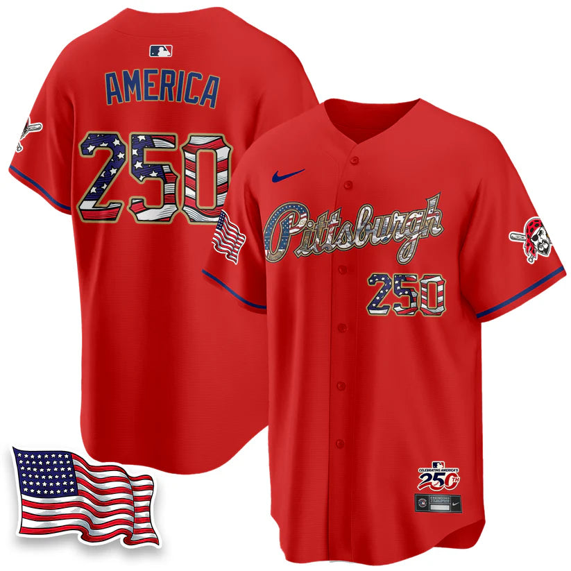 Pittsburgh Pirates 2026 Independence Day USA Vapor Limited Jersey - Stitched