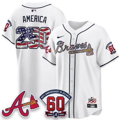 Atlanta Braves 2026 Independence Day USA Vapor Limited Jersey - Stitched