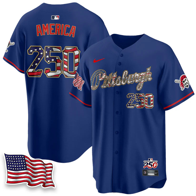 Pittsburgh Pirates 2026 Independence Day USA Vapor Limited Jersey - Stitched