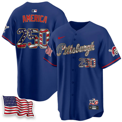 Pittsburgh Pirates 2026 Independence Day USA Vapor Limited Jersey - Stitched