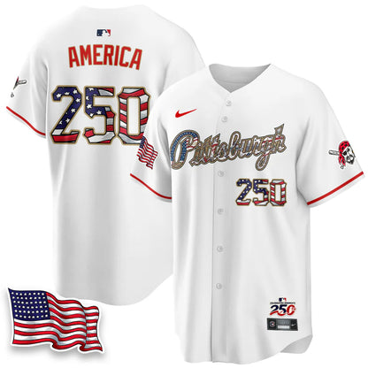 Pittsburgh Pirates 2026 Independence Day USA Vapor Limited Jersey - Stitched