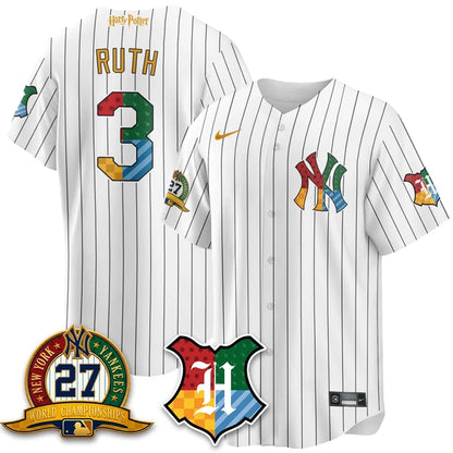 NYY x "The Lightning Bolt Wizard" Edition Vapor Jersey- Stitched