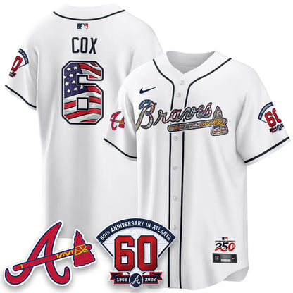 Atlanta Braves 2026 Independence Day USA Vapor Limited Jersey - Stitched