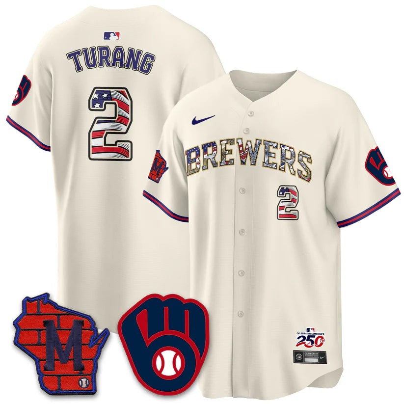 Milwaukee Brewers 2026 Independence Day USA Vapor Limited Jersey - Stitched