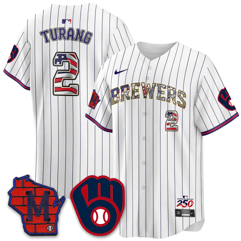 Milwaukee Brewers 2026 Independence Day USA Vapor Limited Jersey - Stitched
