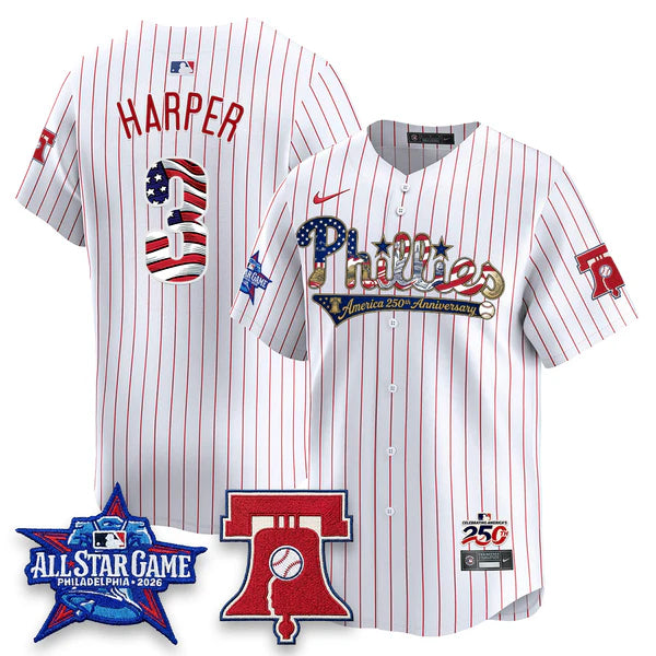 2026 USA 250 Independence Day Pinstripe Jersey - Stitched