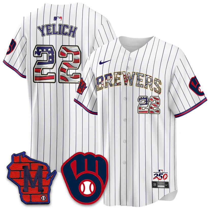Milwaukee Brewers 2026 Independence Day USA Vapor Limited Jersey - Stitched