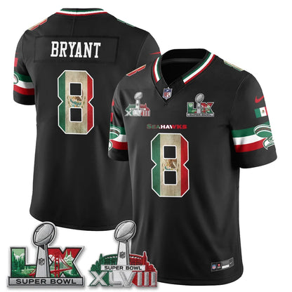 Seattle Seahawks Mexico Edition Vapor Jersey - Stitched