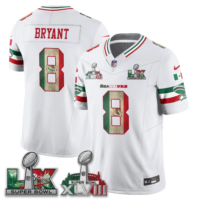 Seattle Seahawks Mexico Edition Vapor Jersey - Stitched