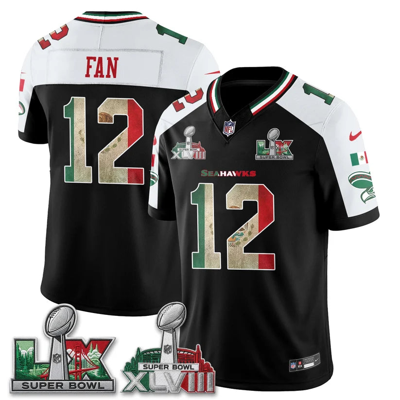 Seattle Seahawks Mexico Edition Vapor Jersey - Stitched