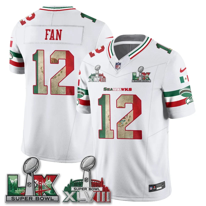Seattle Seahawks Mexico Edition Vapor Jersey - Stitched
