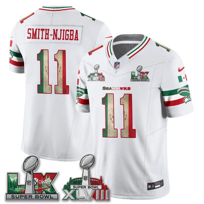 Seattle Seahawks Mexico Edition Vapor Jersey - Stitched