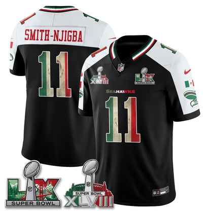 Seattle Seahawks Mexico Edition Vapor Jersey - Stitched