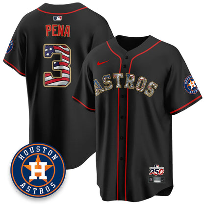 Houston Astros 2026 Independence Day USA Vapor Limited Jersey - Stitched