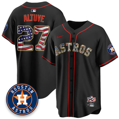 Houston Astros 2026 Independence Day USA Vapor Limited Jersey - Stitched