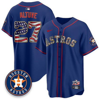 Houston Astros 2026 Independence Day USA Vapor Limited Jersey - Stitched