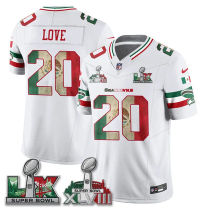 Seattle Seahawks Mexico Edition Vapor Jersey - Stitched