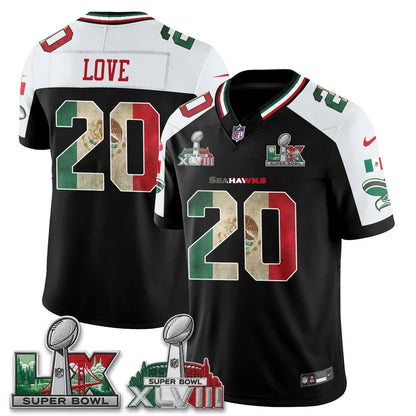Seattle Seahawks Mexico Edition Vapor Jersey - Stitched