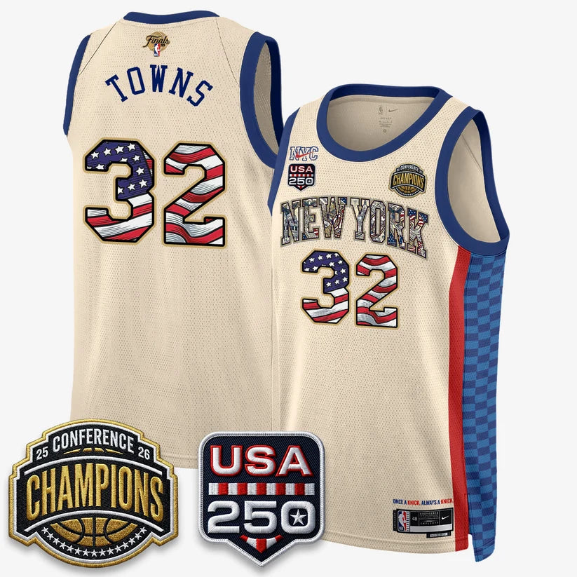 New York Knicks 2026 NBA Eastern Conference Champions x Fourth of July Vapor Jersey - Stitched