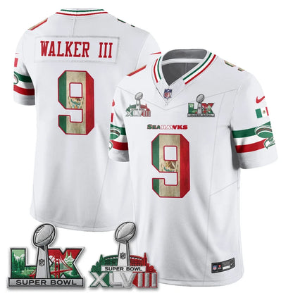 Seattle Seahawks Mexico Edition Vapor Jersey - Stitched