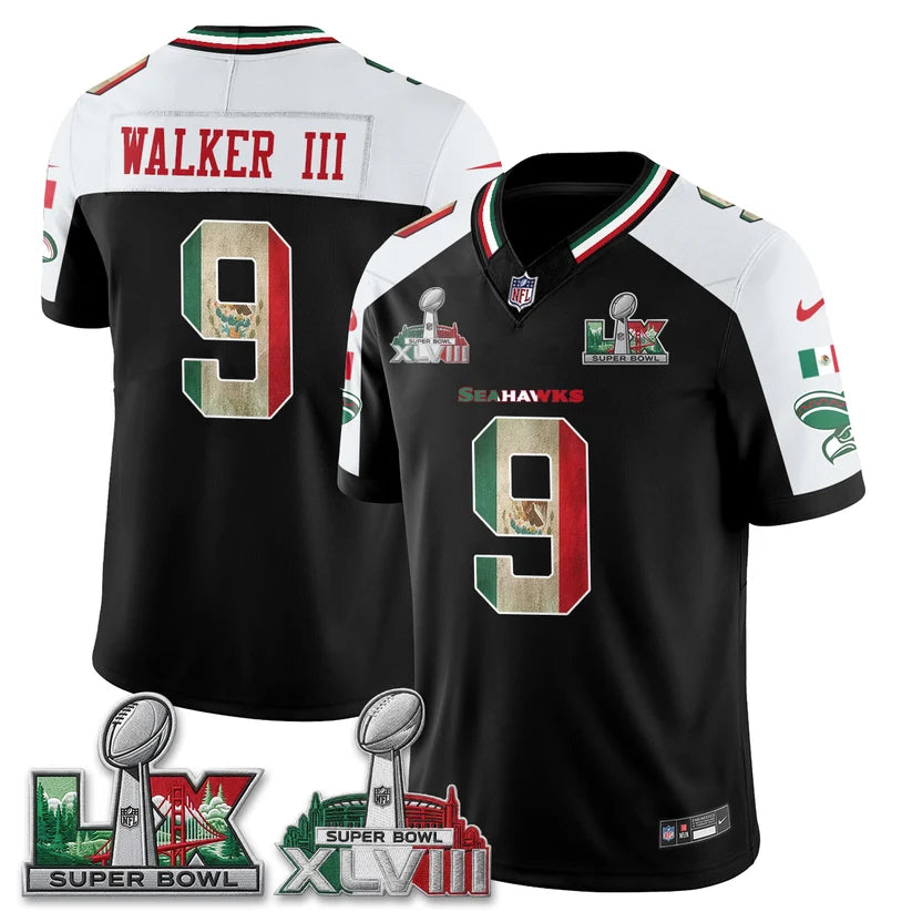 Seattle Seahawks Mexico Edition Vapor Jersey - Stitched
