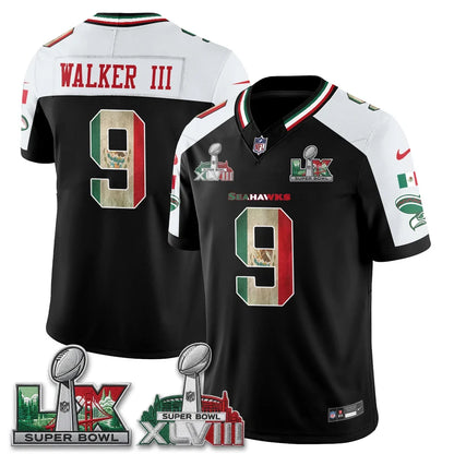Seattle Seahawks Mexico Edition Vapor Jersey - Stitched