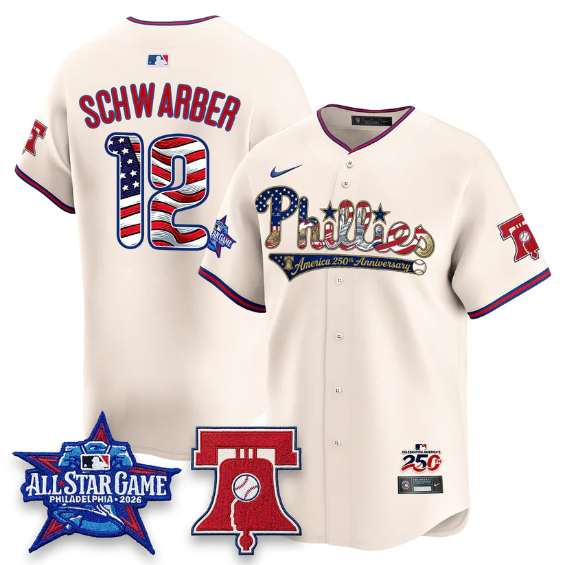 Philadelphia Phillies 2026 Independence Day USA Blue Jersey - Stitched