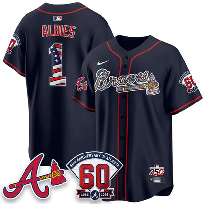 Atlanta Braves 2026 Independence Day USA Vapor Limited Jersey - Stitched