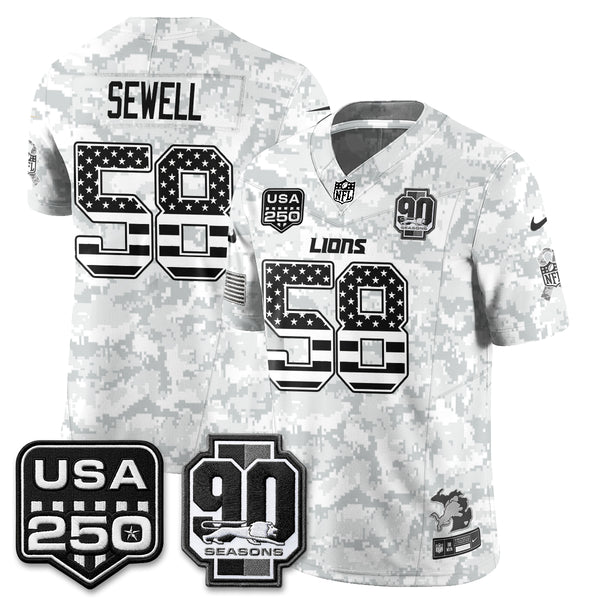 DET 2026 Salute to Service Vapor Jersey - Stitched