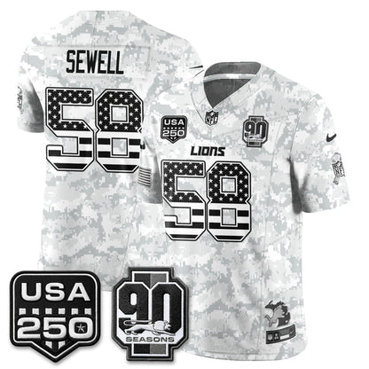 DET 2026 Salute to Service Vapor Jersey - Stitched
