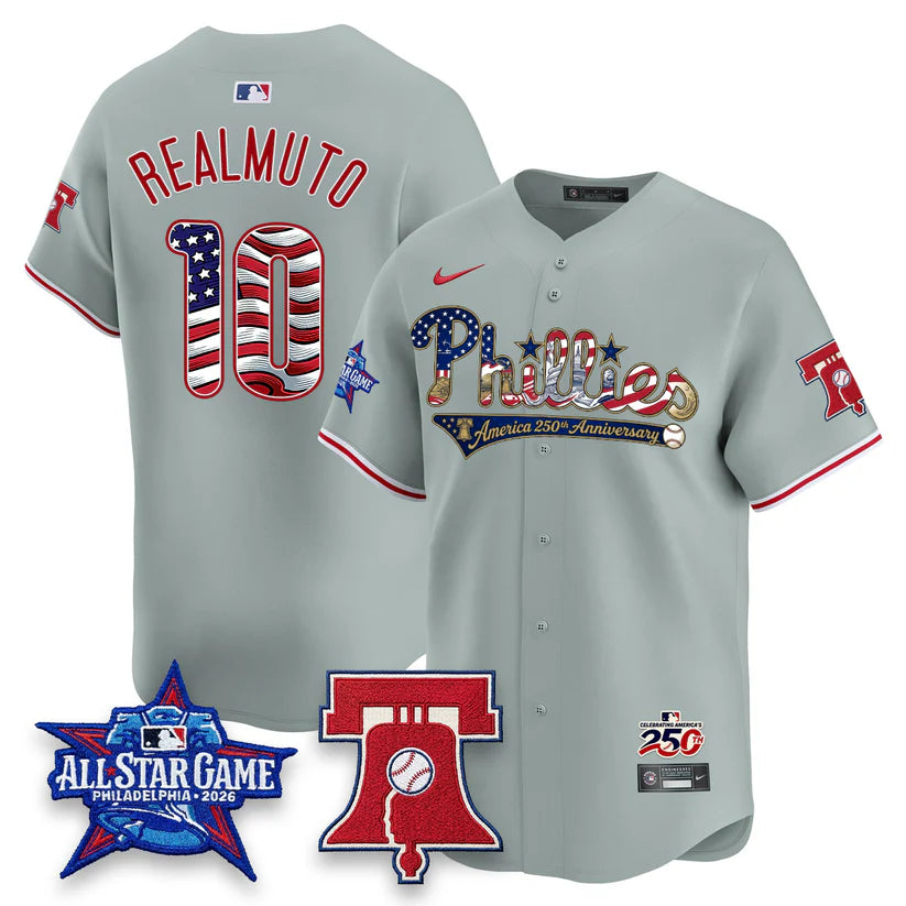Philadelphia Phillies 2026 Independence Day USA Blue Jersey - Stitched