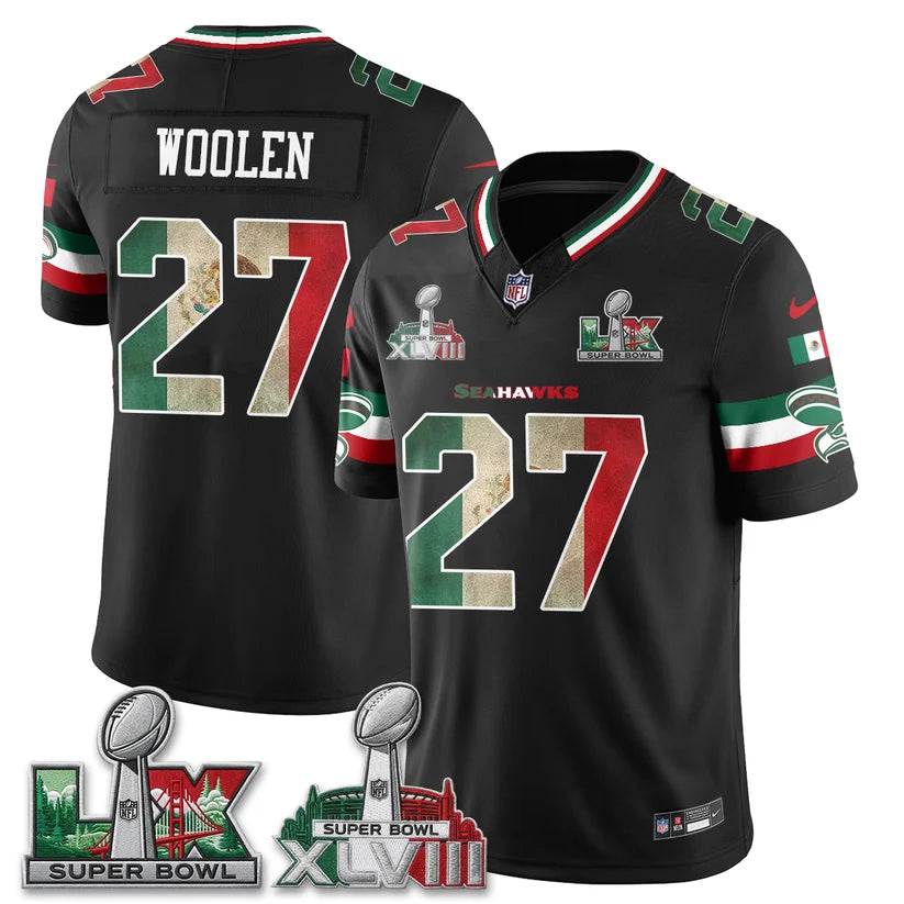 Seattle Seahawks Mexico Edition Vapor Jersey - Stitched