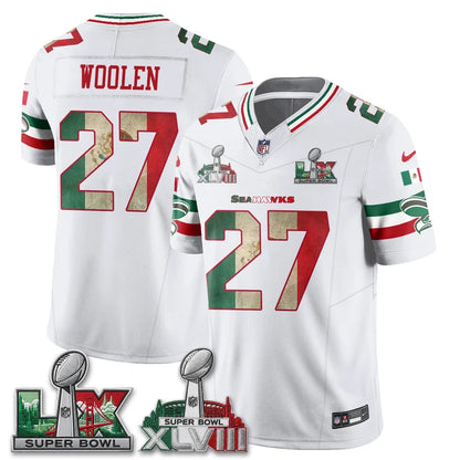 Seattle Seahawks Mexico Edition Vapor Jersey - Stitched