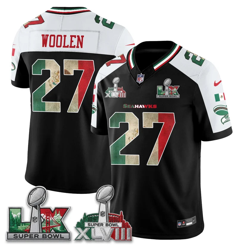 Seattle Seahawks Mexico Edition Vapor Jersey - Stitched