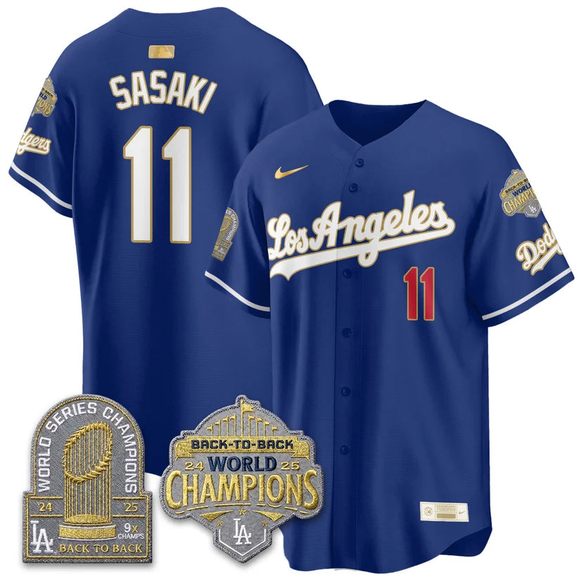 LAD Gold Collection Vapor Limited Jersey - 9x & B2B Champs - Stitched