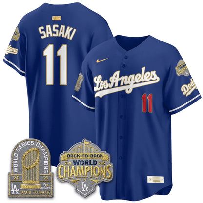 LAD Gold Collection Vapor Limited Jersey - 9x & B2B Champs - Stitched