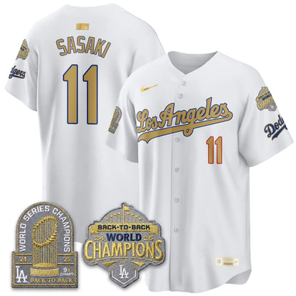 LAD Gold Collection Vapor Limited Jersey - 9x & B2B Champs - Stitched