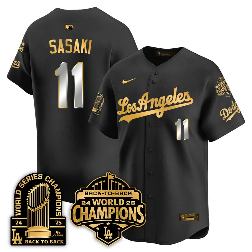 LAD Gold Collection Vapor Limited Jersey - 9x & B2B Champs - Stitched