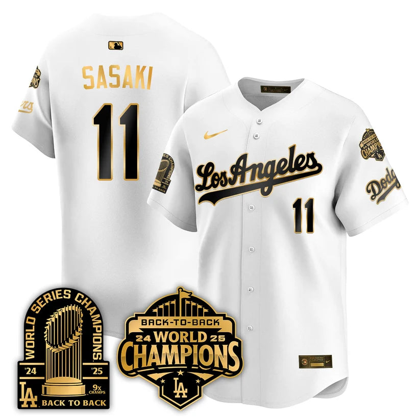 LAD Gold Collection Vapor Limited Jersey - 9x & B2B Champs - Stitched