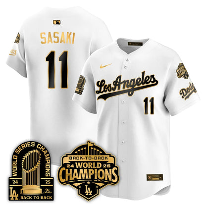 LAD Gold Collection Vapor Limited Jersey - 9x & B2B Champs - Stitched