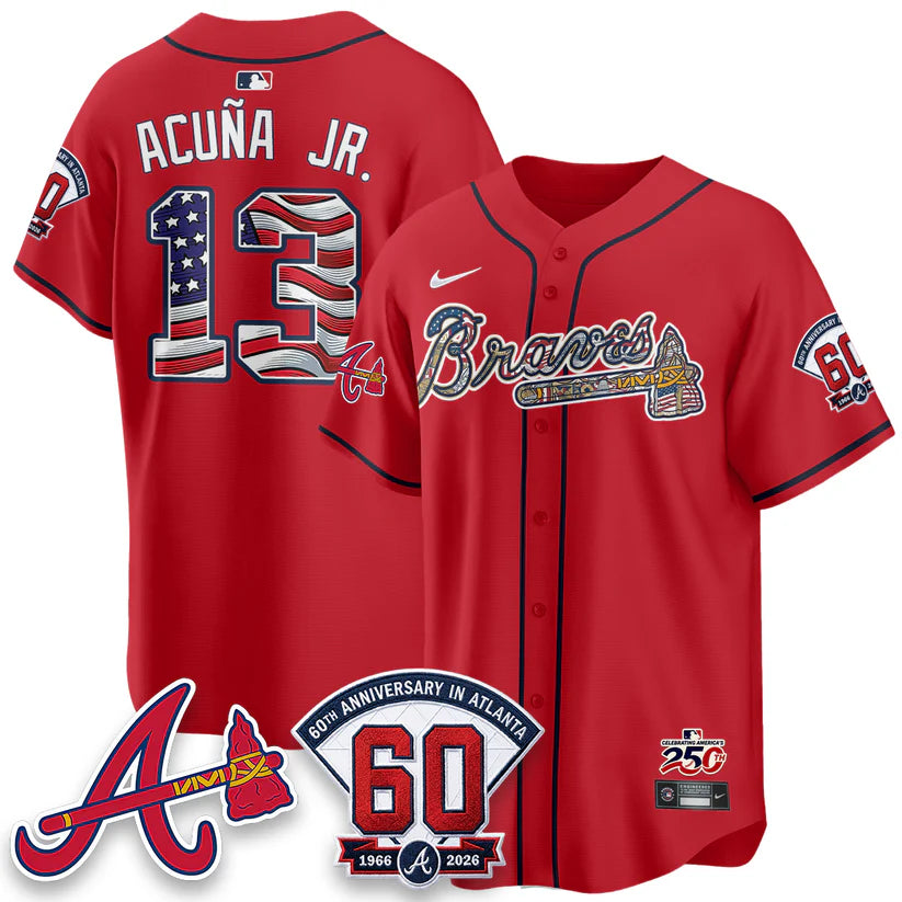 Atlanta Braves 2026 Independence Day USA Vapor Limited Jersey - Stitched