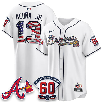Atlanta Braves 2026 Independence Day USA Vapor Limited Jersey - Stitched