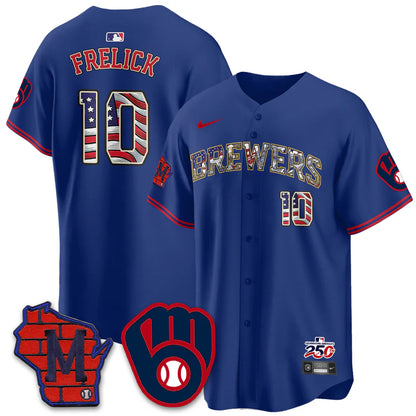 Milwaukee Brewers 2026 Independence Day USA Vapor Limited Jersey - Stitched