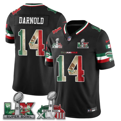 Seattle Seahawks Mexico Edition Vapor Jersey - Stitched