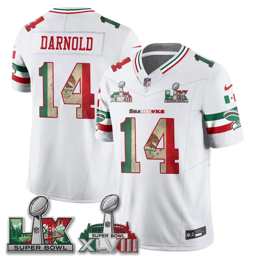 Seattle Seahawks Mexico Edition Vapor Jersey - Stitched