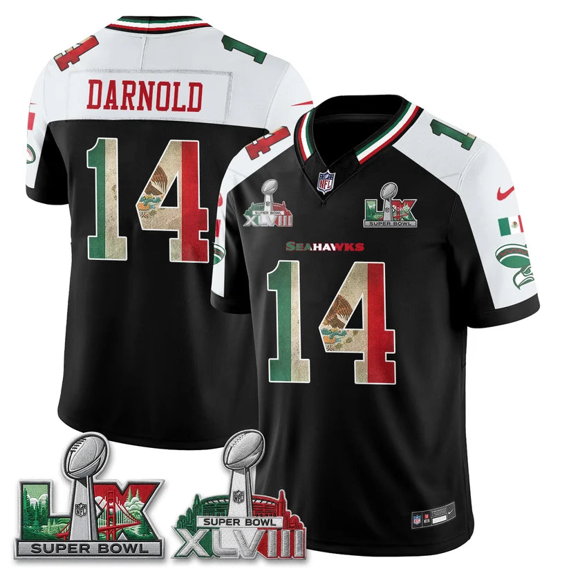Seattle Seahawks Mexico Edition Vapor Jersey - Stitched
