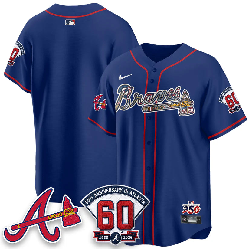 Atlanta Braves 2026 Independence Day USA Vapor Limited Jersey - Stitched