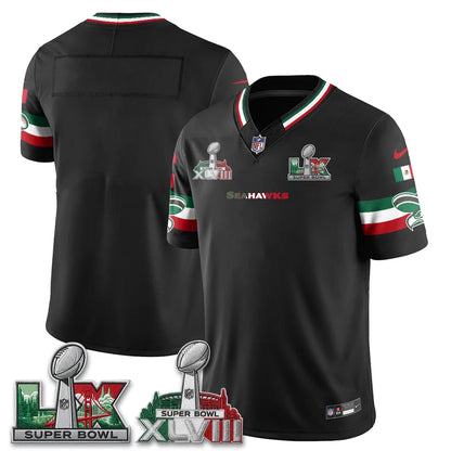 Seattle Seahawks Mexico Edition Vapor Jersey - Stitched